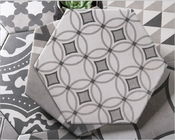 Black And White Hexagon 200x230mm Bathroom Ceramic Tile