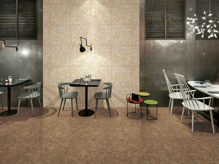 Yellow Modern Porcelain Floor Tile , Matt Porcelain Bathroom Tile