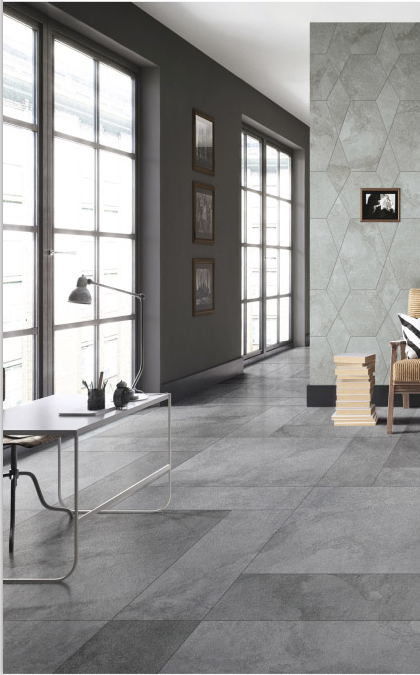 Black Ceramic Kitchen Floor Tile For Wall , Size 60*60cm Non Slip Porcelain Tile