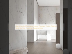 High Chemical Resistance Indoor Porcelain Tiles in Polished White for Your Customer Requirements