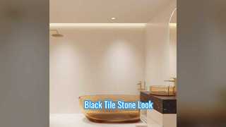 Black Porcelain Tile Sleek Stone Look