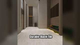 Durable Black Porcelain Tile Low Absorption Flooring
