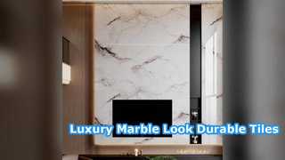 Luxury Marble Look Porcelain Tile Durable Stain Resistant