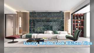 Modern Marble Look Porcelain Kitchen Floor Tiles