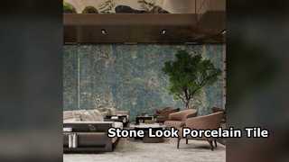 Modern Porcelain Tile Stone Look 9mm Durable