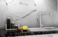 Artificial Marble Effect Kitchen Floor Tiles 24&quot;X 24&quot; Size Luxury Carrara White Color 600x600mm Size