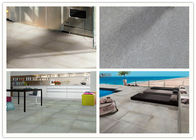 Light Grey Stone Effect Ceramic Floor Tiles , Porcelain Floor Wall Tile 10mm Thickness