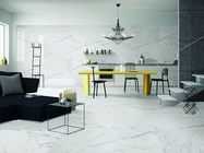 Carrara Super White Marble Porcelain Tile 12 Mm Thickness Acid Resistant