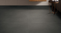Matte Black Ceramic Tile Textured Microcement- Marmorino Tiles And Installation Black Color