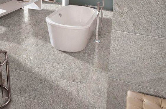 Glazed Polished Porcelain Floor Tile Accurate Dimensions Easy Maintain