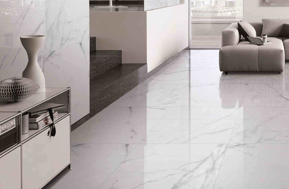 Polished Marble Look Porcelain Tile Less Than 0.05 % Absorption Rate