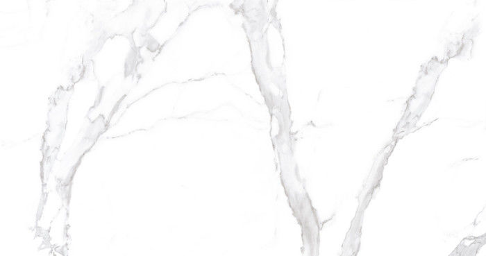 Super White Color Carrara Indoor Porcelain Tiles Low Absorption Rate