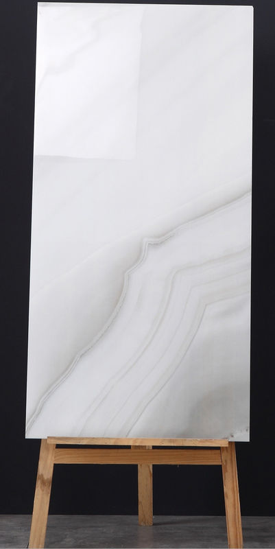 Glazed Digital Polished Porcelain Wall Tile Agate Grey Color Frost Resistant