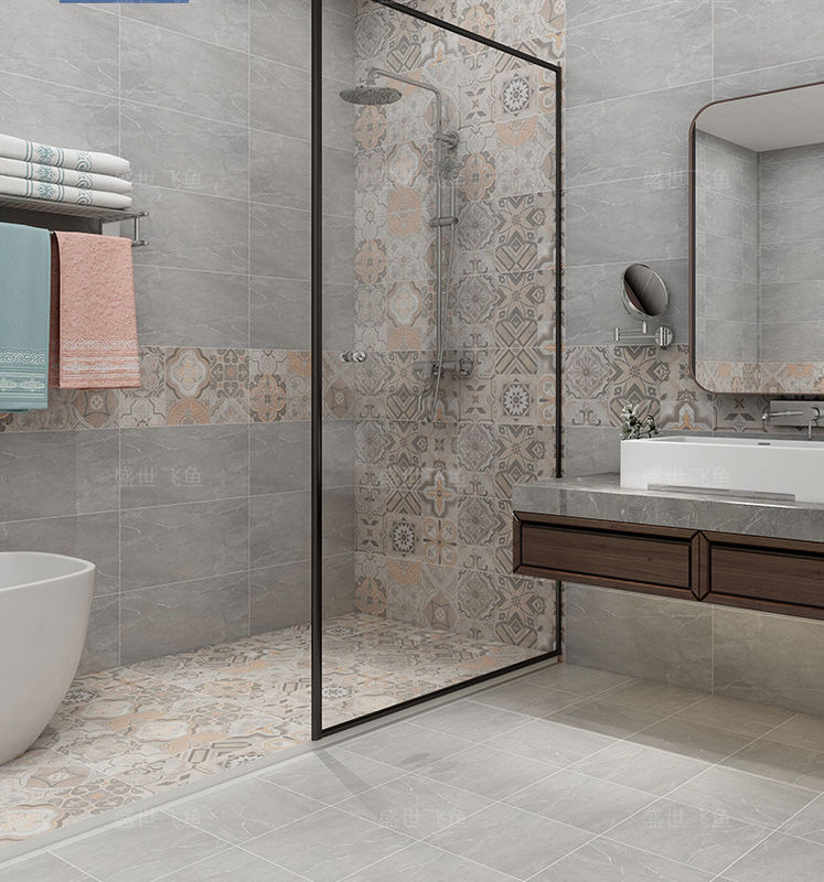 Dining Room Wall And Floor 24'x24' Decorative Ceramic Tile