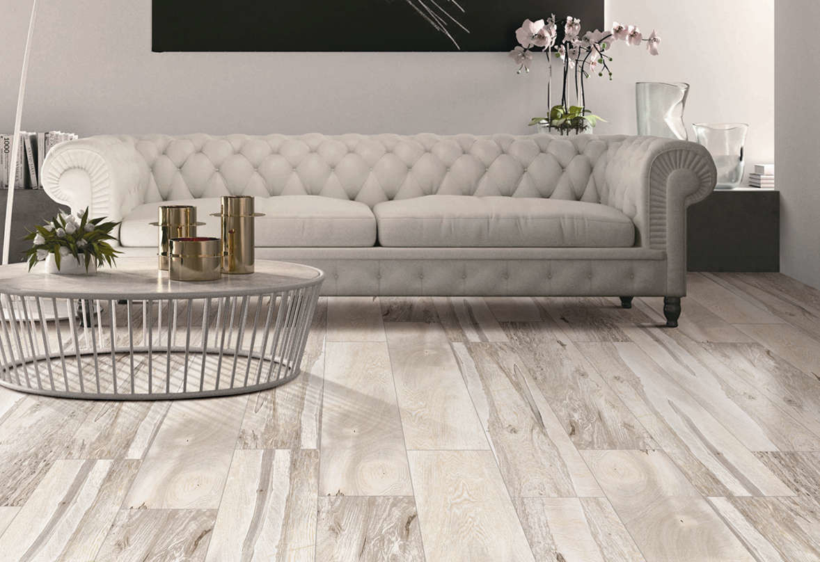 Anti Slip Wood Look Porcelain Tile 900x150 Mm Flat Matte For