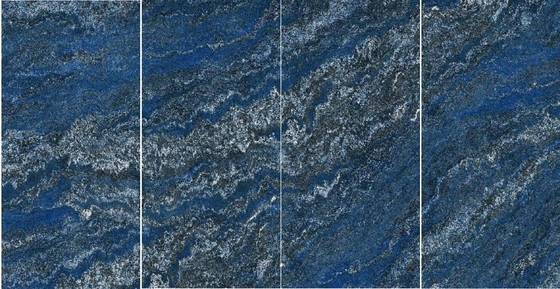 Dry Grain Glaze Sky Blue Slab Tile For Coffee Shop Acid Resistant