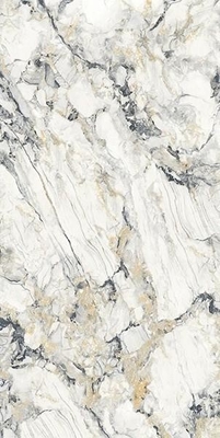 6mm White Gold Marble Porcelain Slab Tile ARCTIC OCEAN Compression Resistance