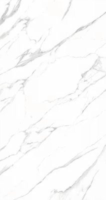 Elegant White Marble Porcelain Slab Tile Snow Stone Acid Resistant