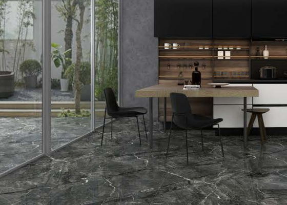 Water Absorption 0.5​% Deep Grey Indoor Porcelain Tiles Scratch Resistance