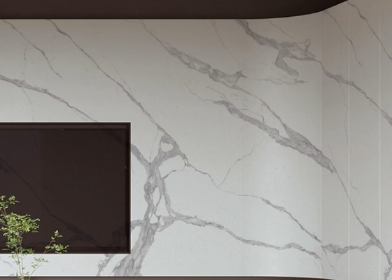 Easy Maintenance White Interior Porcelain Wall Slab for Residential Projects