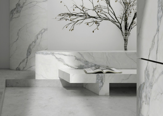 12mm Scratch Resistant White Porcelain Tiles Easy Maintenance 6 Pattern Design