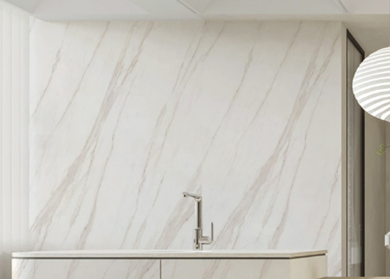 Low Water Absorption White Porcelain Tiles Polished Finish 3 Pattern Design