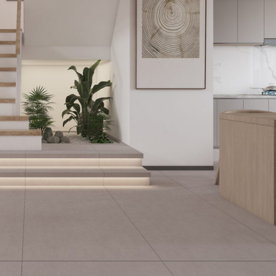 Stain Resistant Durable Indoor Ceramic Floor Tiles / Interior Porcelain Wall Slab