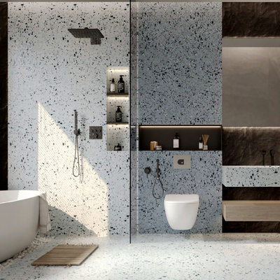 Scratch Resistance White Interior Porcelain Flooring 12mm Thickness