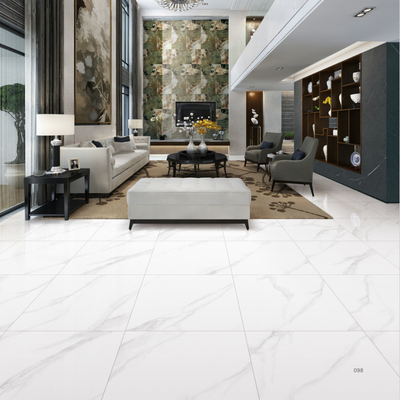 White Indoor Porcelain Tiles with 12mm Thickness and Scratch Resistance