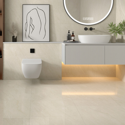 Polished White Indoor Porcelain Tiles With Polished Finish And 4 Pattern