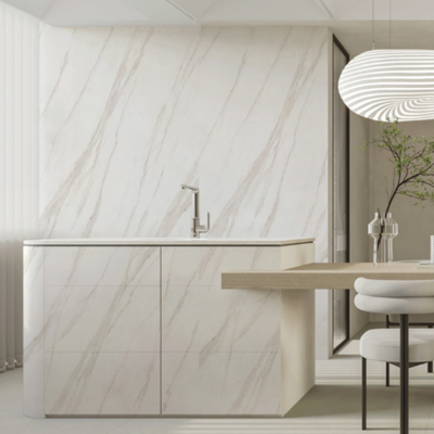 High Stain Resistance Rectified Marble Look Porcelain Tile with Marble Design Rectified Edge