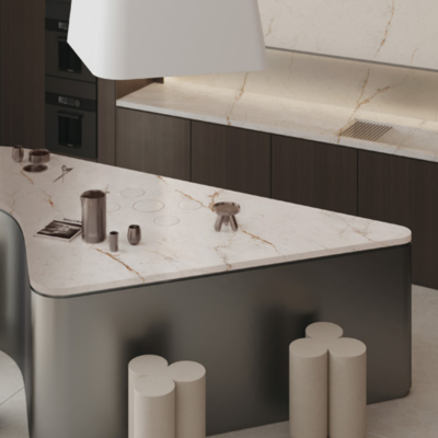 Floor / Wall Installation Type Porcelain Cement Look Tile with Marble Appearance