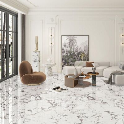 Concrete Suitable Marble Look Porcelain Tile with Less Than 0.1% Absorption Rate and Matt Marble Like Finish