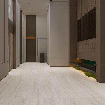 Floating Installation Sleek Porcelain Flooring Absorption Rate 3 Percent Durable Flooring Solution for Busy Environments