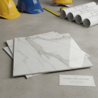 T T Payment Marble Look Porcelain Tile Glazed Porcelain Tile Surface Glaze Polished Ideal for Commercial Projects