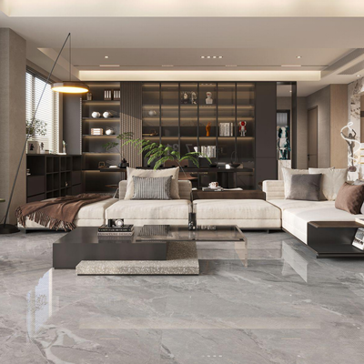 Beige With Marble Veining Porcelain Kitchen Floor Tiles Featuring Low Water Absorption and Easy Maintenance Ideal for Busy Kitchen Environments
