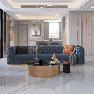 10mm Thickness Marble Look Porcelain Tile Providing Frost Resistance and High Scratch Resistance Ideal for High Traffic Environments