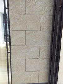 Modern Glazed Rough Porcelain Tile Acid Resistant Yellow Beige Color
