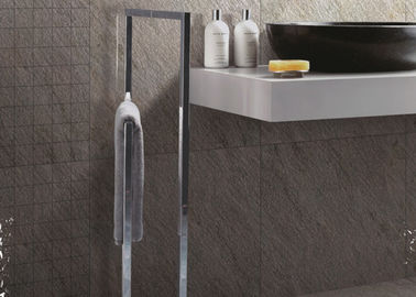 Wear Resistance Light Grey Porcelain Floor Tiles 600x600 For Bathroom Flooring