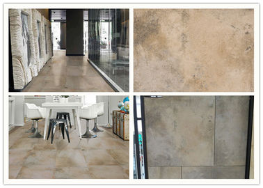 Durable Cement Look Porcelain Tile Glazed Concave Convex Pattern Surface