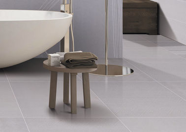 Inkjet Dry Glaze Carpet Ceramic Tile , Bedroom Floor Tiles 600*600mm Size Light Grey Color