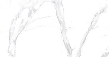Super White Color Carrara Indoor Porcelain Tiles Low Absorption Rate