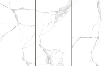 10mm Thickness Indoor Porcelain Tiles Shower Wall Panels Super White Color