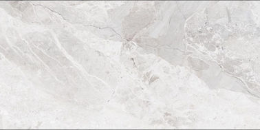 Polished Glazed Full Body Porcelain Floor Tile 600x1200mm Light Grey Color