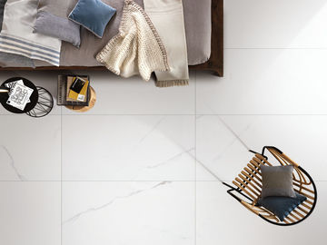 Elegant Pattern Marble Look Floor Tile , Engobe Glazed Ceramic Tile