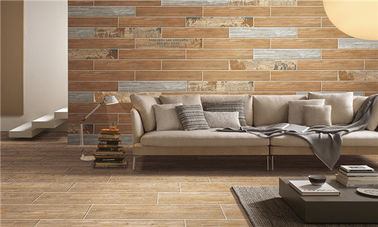 Wood Effect Porcelain Tile / Wood Tile Ceramic Brown Color Wooden Floor Tiles