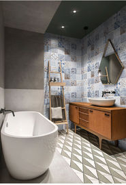 Ceramic Floral Pattern Decorative Exterior 300*300mm Bathroom Wall Tile