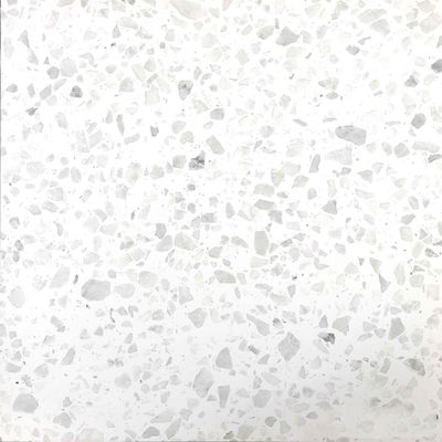 Office Paving Floors 80x80cm White Terrazzo Stone Tiles