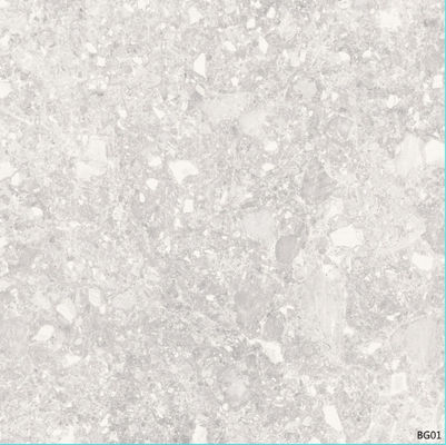 OEM Dining Room Outdoor Porcelain Terrazzo Floor Tiles Light Grey Color