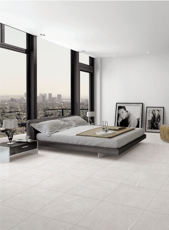 Off-White Bathroom Ceramic Tile